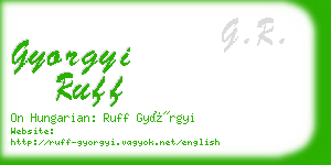 gyorgyi ruff business card